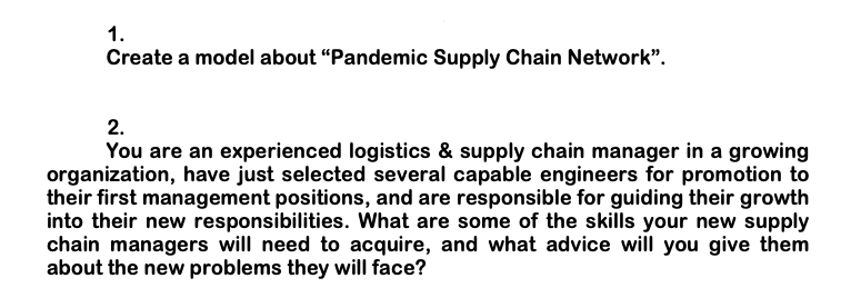 Type or paste question here 1. Create a model