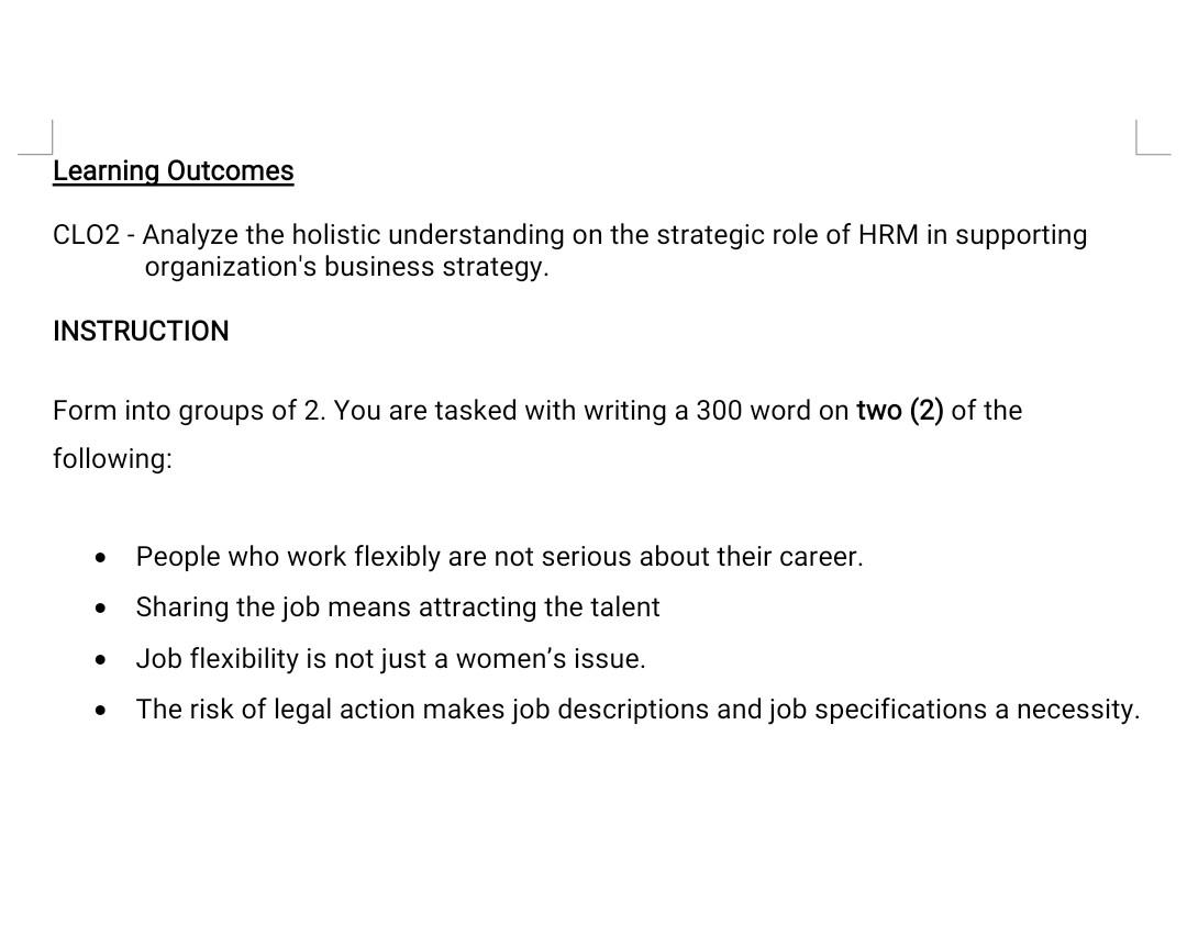 urgent please Learning Outcomes CLO2 - Analyze