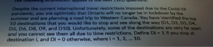 Due to some destinations being remote and there