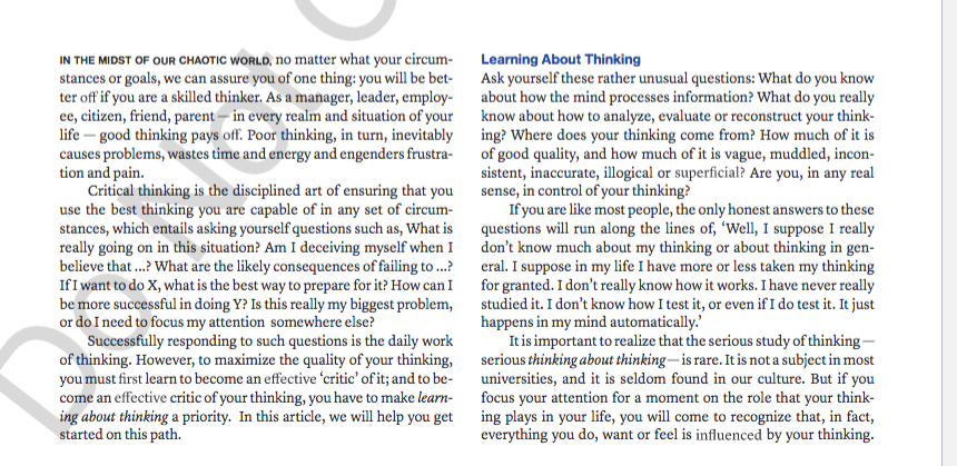 Critical Thinking Homework 1212 unread