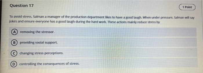 fast answer please Question 17 1 Point To avoid