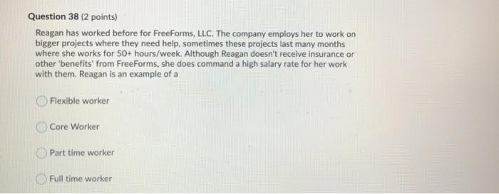 Question 37 (2 points) Sites like glassdoor,