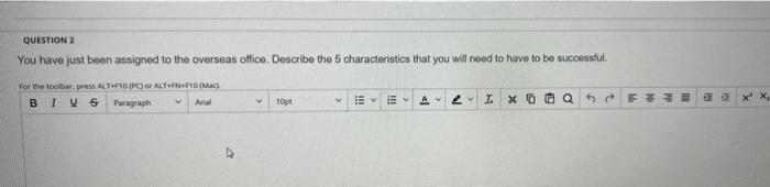 need answer QUESTION 2 You have just been