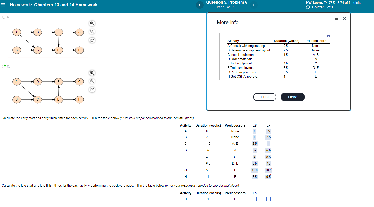 = Homework: Chapters 13 and 14 Homework Question