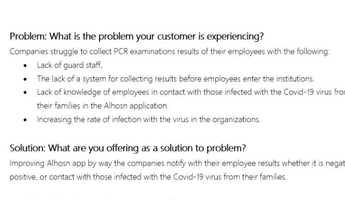 we were asked to write about a problem with