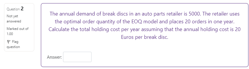 Hello, my answer for this question is 200, I