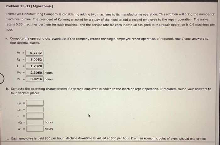 Problem 15-33 (Algorithmic) Kolkmeyer