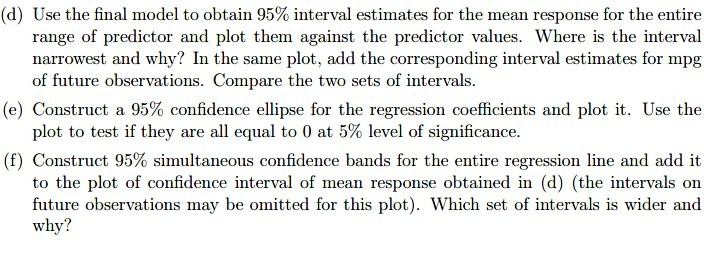 Linear regression analysis * Consider the auto