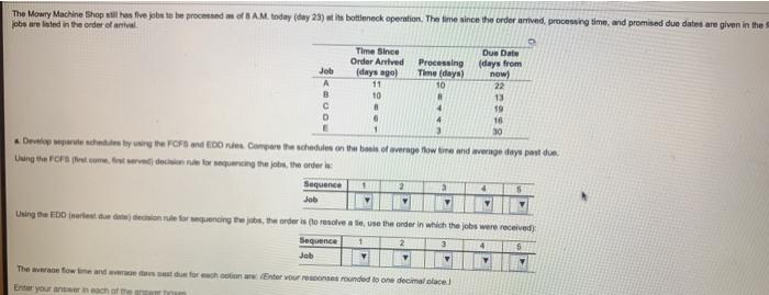 please finish 4 & 5 The Monry Machine Shop will