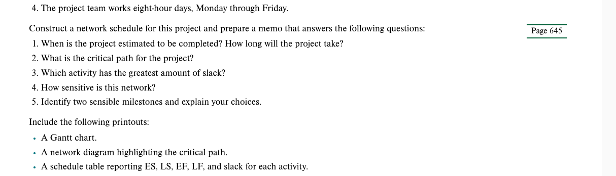 i Part 1 You are a member of a project team