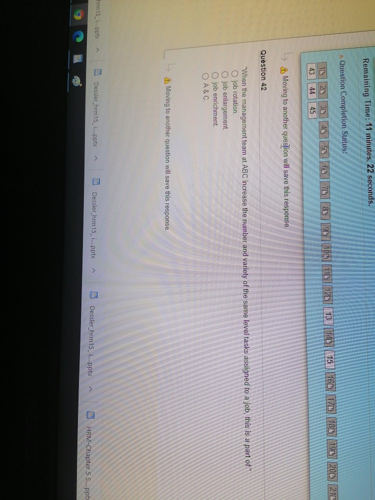 Remaining Time: 11 minutes, 22 seconds. Question