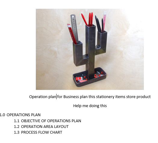i need operation plan . Operation plan for