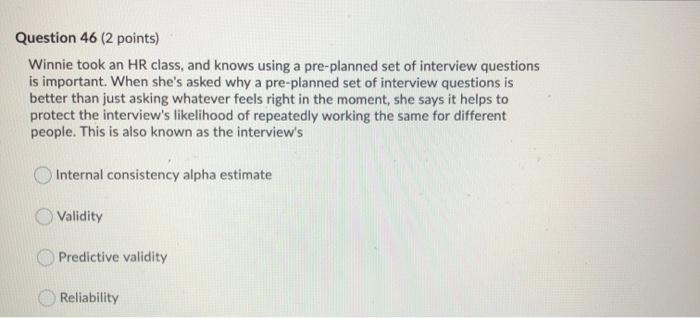 Question 44 (2 points) According to the