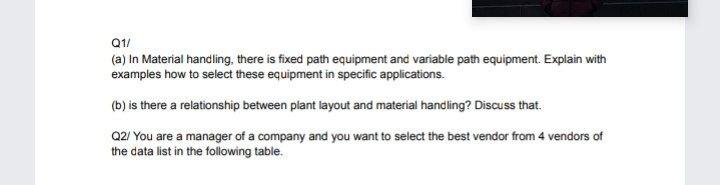 i need the answer quickly Q11 (a) In Material