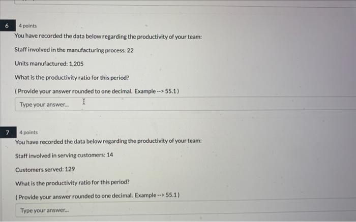 6 4 points You have recorded the data below