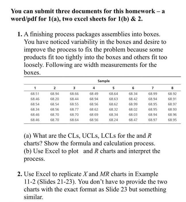 You can submit three documents for this homework