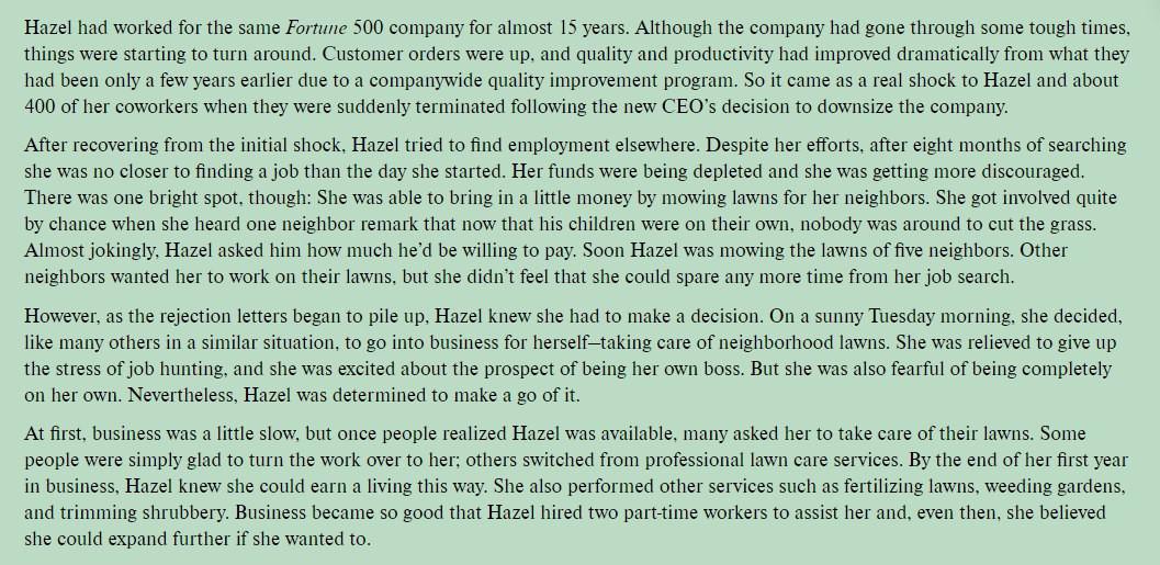 Hazel had worked for the same Fortune 500 company