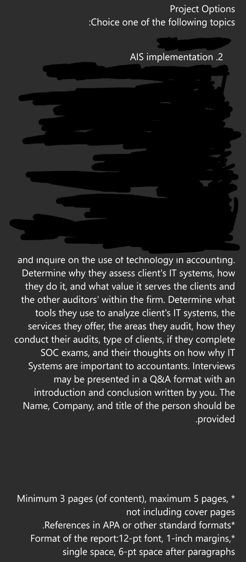 It's project. I want a solution, please.