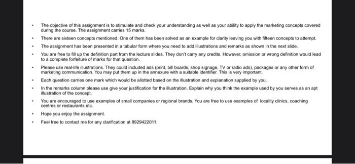 assigmnet- need to fill the answer in concept