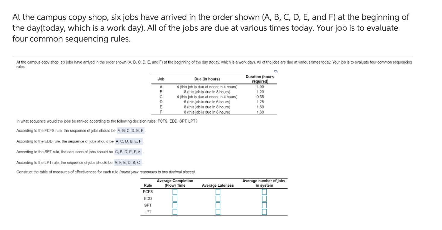 PLEASE ANSWER ONLY THE UNANSWERED BOXES!!!! At