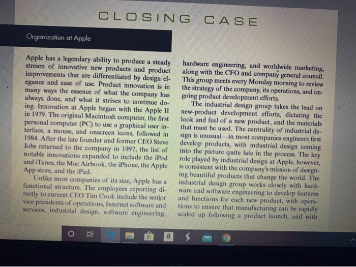 chapter 11 closing case CASE DISCUSSION QUESTIONS