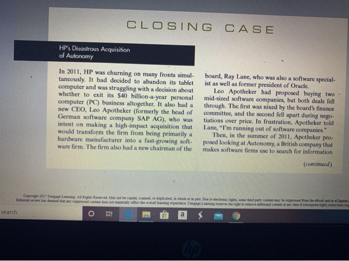 chapter 11 closing case CASE DISCUSSION QUESTIONS