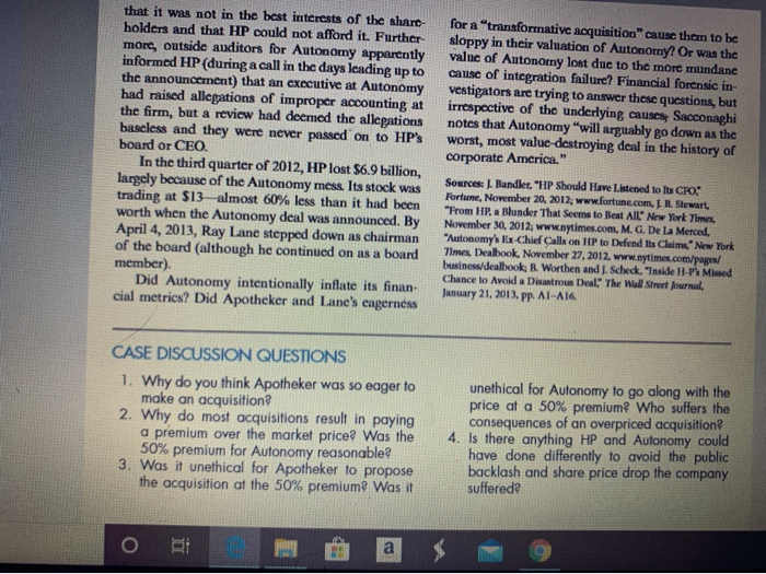chapter 11 closing case CASE DISCUSSION QUESTIONS