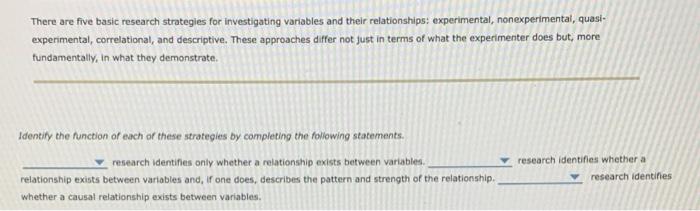 help please There are five basic research