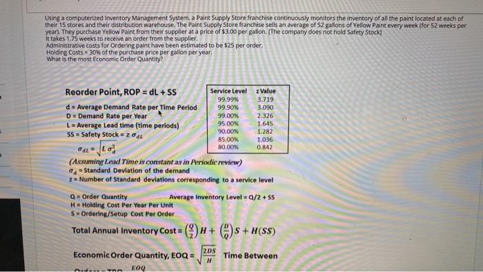 Using a computerized Inventory Management System,