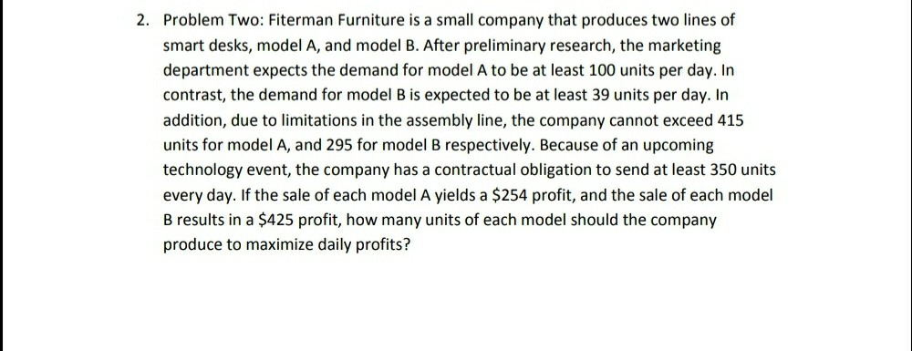 This is a linear programming question. Please,