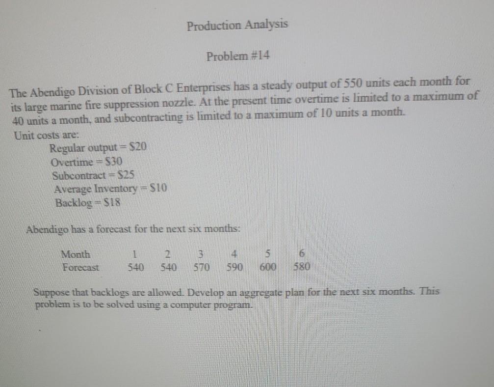 Excel is the computer program to be used to solve