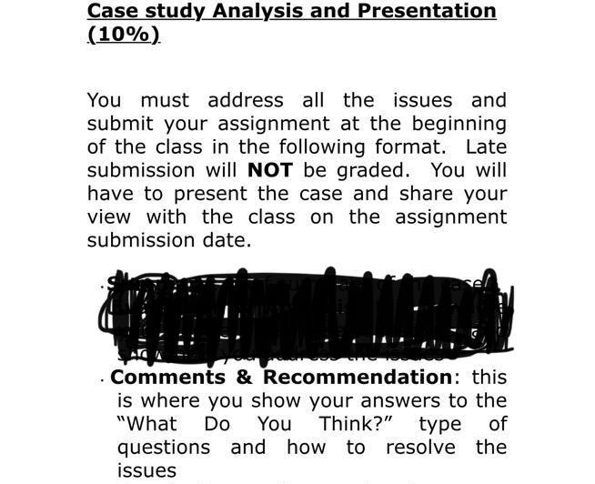 Comments & Recommendations are requested to be