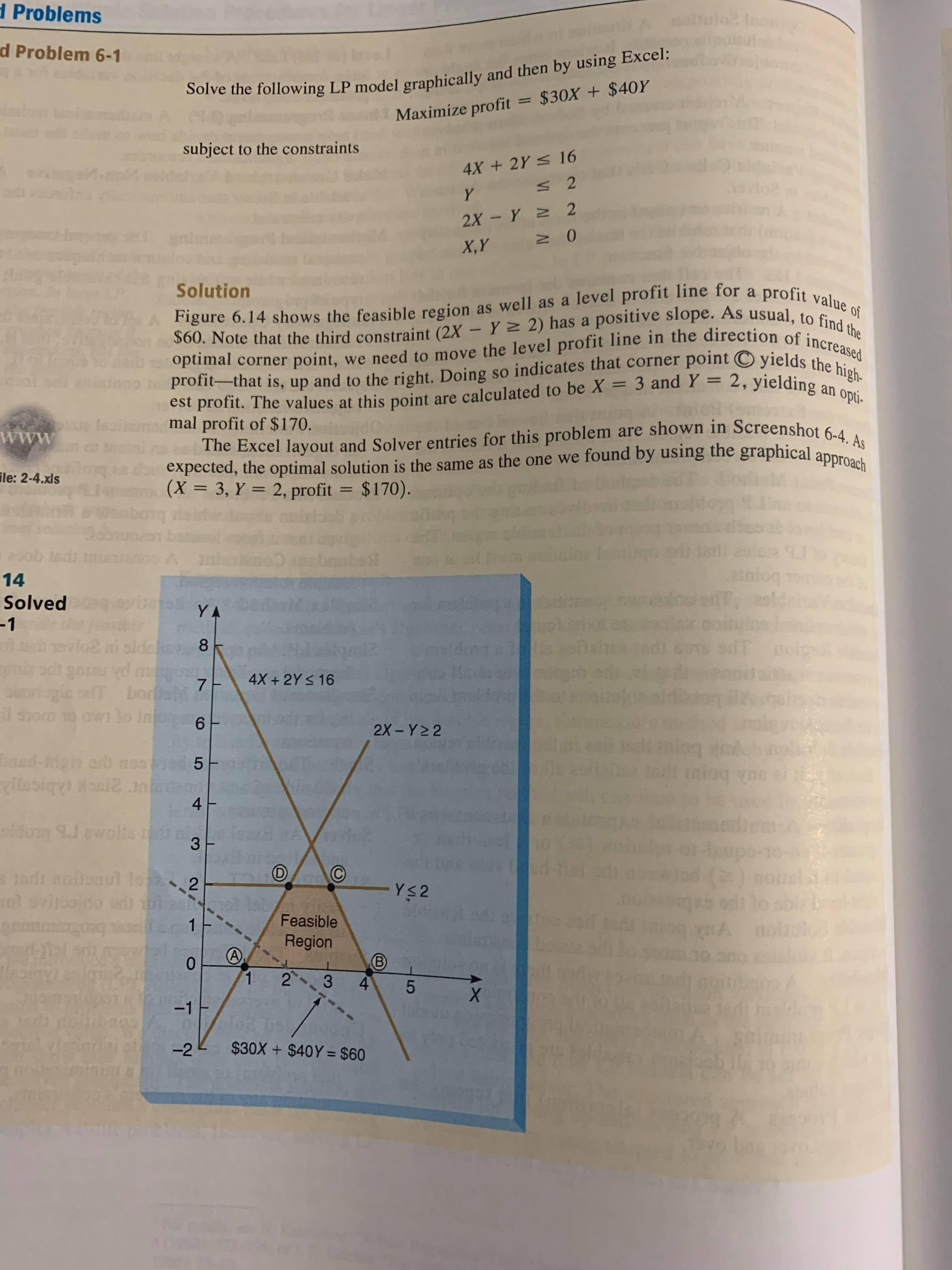 Excel please! d Problem 6-1 Maximize profit =
