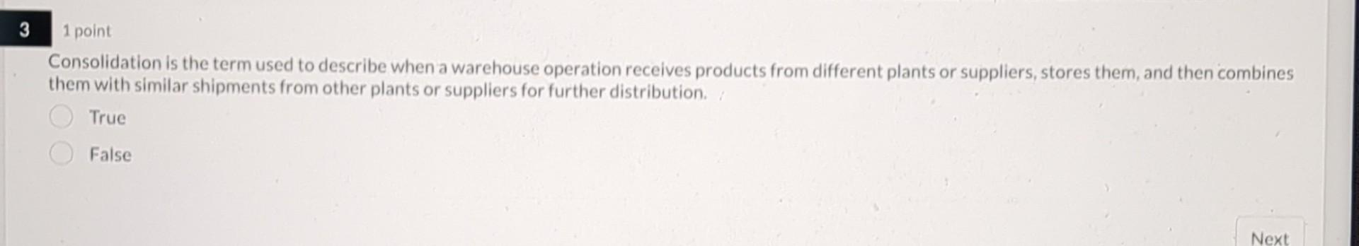 Consolidation is the term used to describe when a