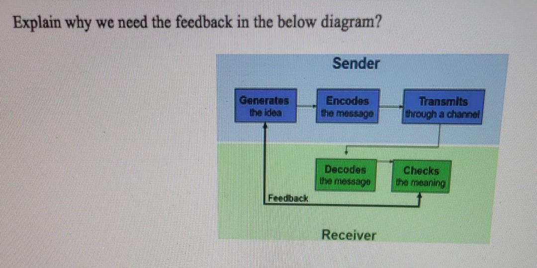 Explain why we need the feedback in the below
