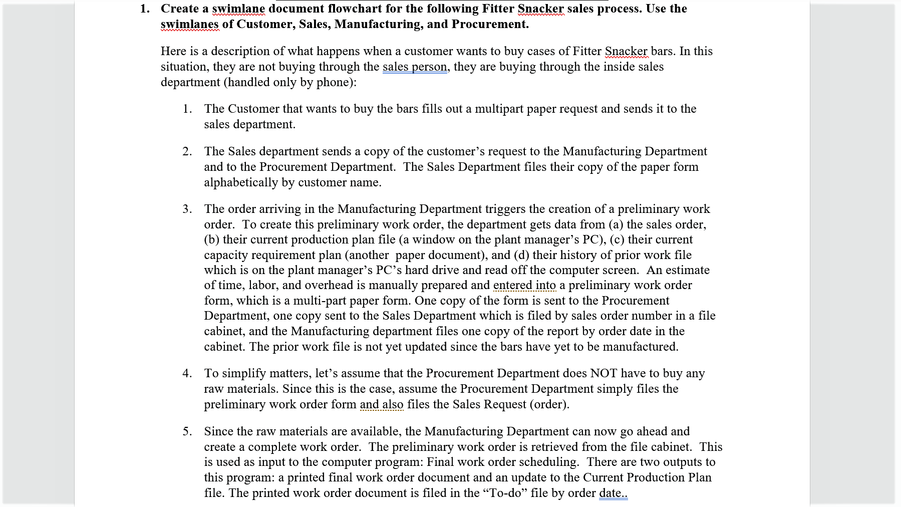 Create a swimlane document flowchart for the