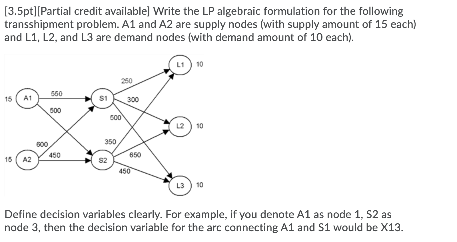 [3.5pt][Partial credit available] Write the LP