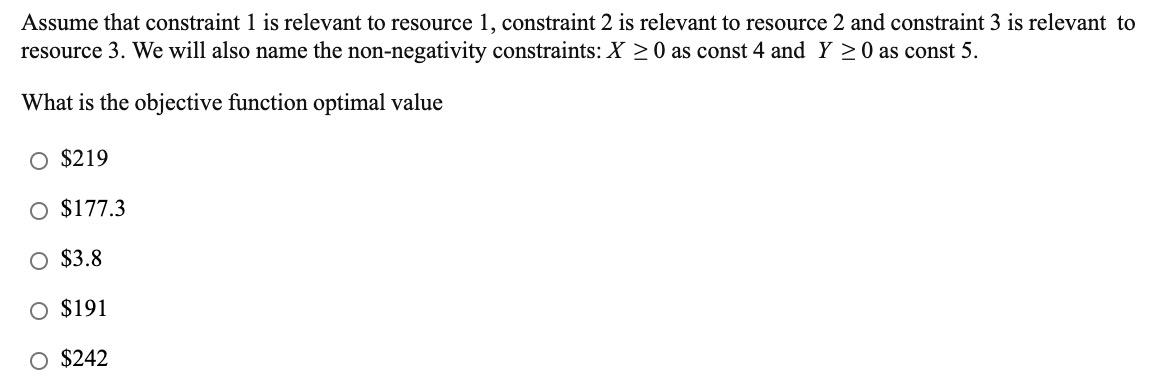 Variable Cells Final Value Objective Coefficient