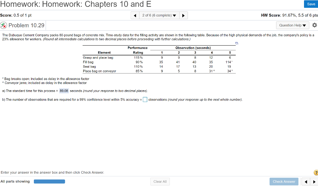 Homework: Homework: Chapters 10 and E Save Score: