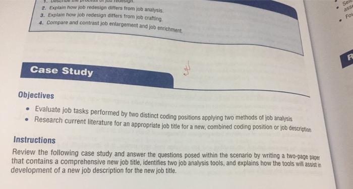 1. 90 2. Explain how job redesign differs from