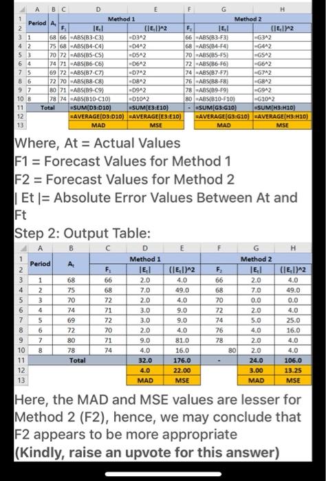 please use excel to answer this and please show