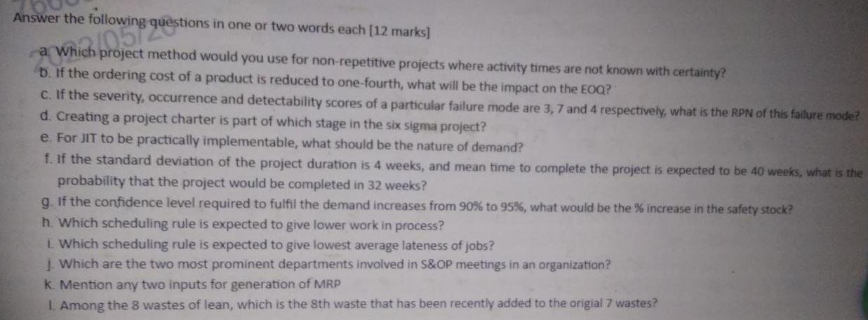 in one or two words each [12 marks] a which 105/8