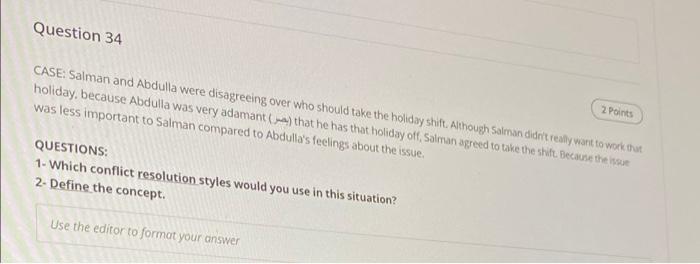 final help please no time !! Question 34 CASE: