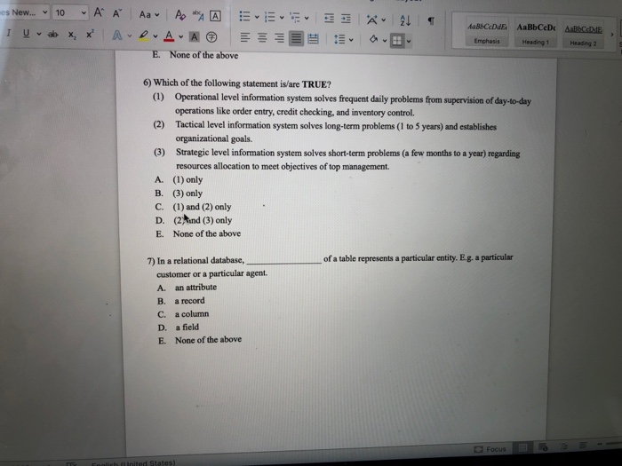 Section A - Multiple Choice (10 marks) 1) The