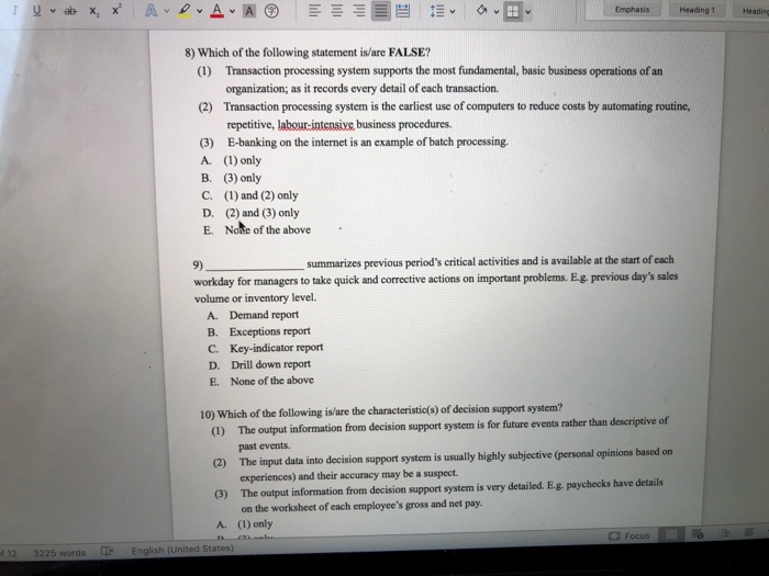 Section A - Multiple Choice (10 marks) 1) The