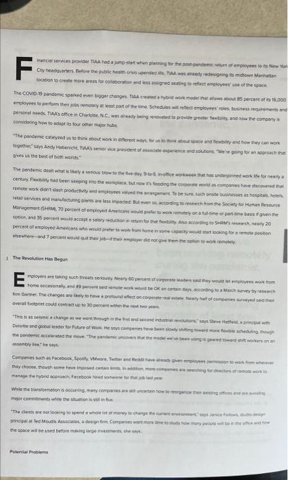 summarize the article below inancial services