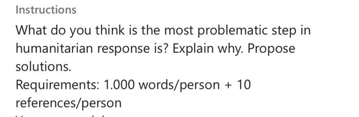 Instructions What do you think is the most
