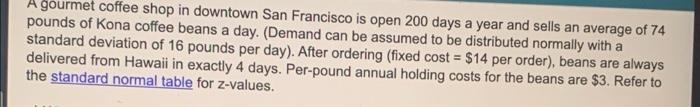 a-g a) What is the economic order quantity (EOQ)