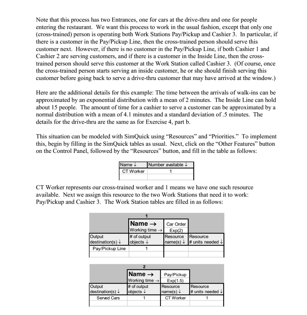 Exercise #12 SimQuick (a) and (b) Example 12: