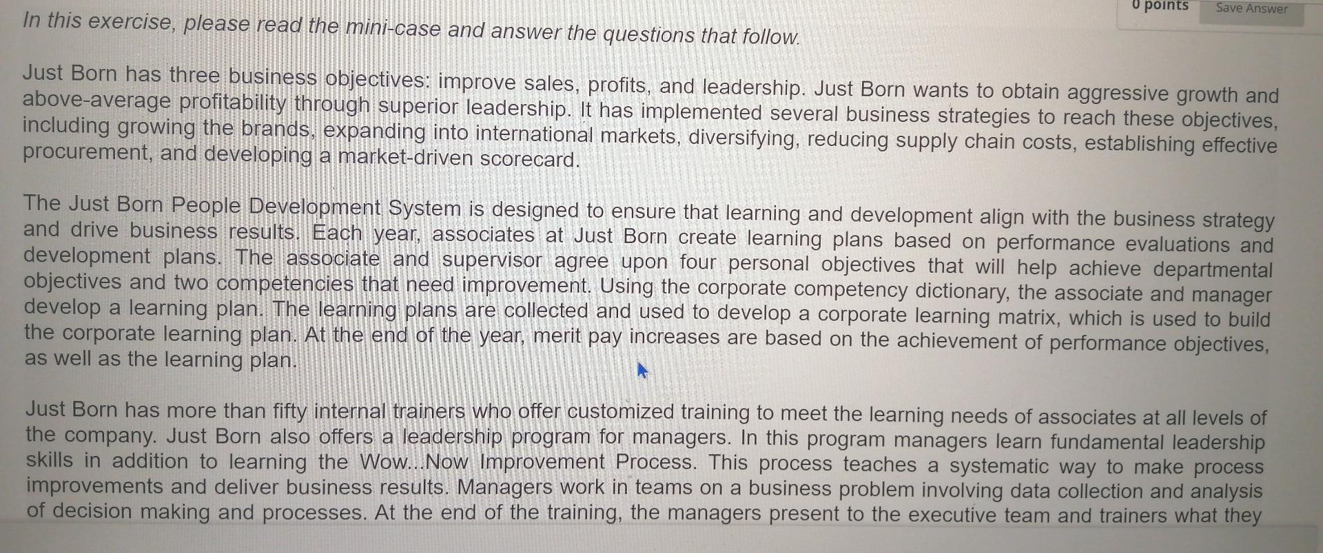 Q1 Q2 Q3 Q4 points Save Answer In this exercise,